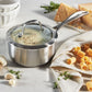 ZWILLING 3 Qt. Stainless Steel Ceramic Non-Stick Sauté Pan, Spirit 3-Ply Ceramic Series
