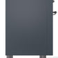 ILVE Nostalgie II 36" Dual Fuel Natural Gas Range in Blue Grey with Chrome Trim, UP36FNMPBGC