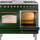 ILVE Nostalgie II 40" Dual Fuel Propane Gas Range in Emerald Green with Bronze Trim, UPD40FNMPEGBLP