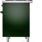 ILVE Nostalgie II 40" Dual Fuel Propane Gas Range in Emerald Green with Bronze Trim, UPD40FNMPEGBLP