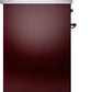 ILVE Nostalgie II 30" Dual Fuel Propane Gas Range in Burgundy with Bronze Trim, UP30NMPBUBLP