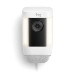 Ring Spotlight Cam Pro, Plug-In with 2K Video, 3D Motion Detection - White