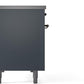 ILVE Nostalgie II 48" Induction Range with Element Stove and Electric Oven in Blue Grey with Bronze Trim, UPI486NMPBGB