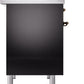 ILVE Nostalgie II 40" Dual Fuel Natural Gas Range in Black with Bronze Trim, UPD40FNMPBKB