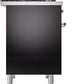 ILVE Nostalgie II 40" Dual Fuel Natural Gas Range in Black with Copper Trim, UPD40FNMPBKP