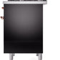 ILVE Nostalgie II 40" Dual Fuel Natural Gas Range in Black with Copper Trim, UPD40FNMPBKP