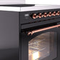 ILVE Nostalgie II 30" Induction Range with Element Stove and Electric Oven in Black with Copper Trim, UPI304NMPBKP