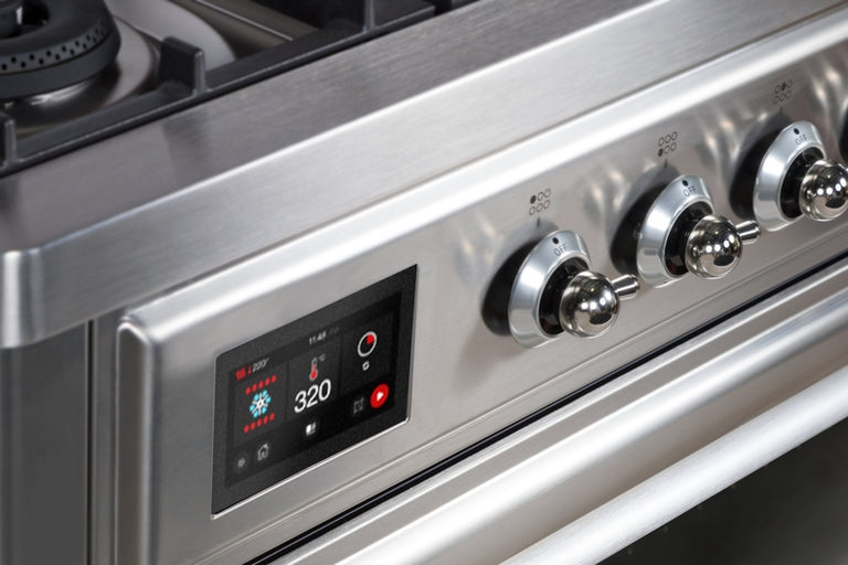 ILVE Majestic II 36" Dual Fuel Propane Gas Range in Stainless Steel with Chrome Trim, UM09FDNS3SSCLP