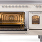 ILVE Nostalgie II 48" Induction Range with Element Stove and Electric Oven in Antique White with Chrome Trim, UPI486NMPAWC