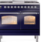 ILVE Nostalgie II 40" Dual Fuel Propane Gas Range in Blue with Chrome Trim, UPD40FNMPMBCLP
