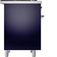 ILVE Nostalgie II 40" Dual Fuel Propane Gas Range in Blue with Chrome Trim, UPD40FNMPMBCLP
