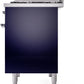 ILVE Nostalgie II 40" Dual Fuel Propane Gas Range in Blue with Chrome Trim, UPD40FNMPMBCLP