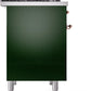 ILVE Nostalgie II 40" Dual Fuel Propane Gas Range in Emerald Green with Copper Trim, UPD40FNMPEGPLP