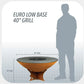 Arteflame Classic 40" Fire Pit - Low Euro Base, AFCL40LEBFP