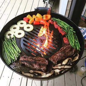 Arteflame 22" Grill Grate Replacement Insert With Center Grate - For 22" Weber XL, Recteq Bullseye, AFWEB22SET