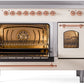 ILVE Nostalgie II 48" Induction Range with Element Stove and Electric Oven in Antique White with Copper Trim, UPI486NMPAWP