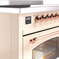 ILVE Nostalgie II 48" Induction Range with Element Stove and Electric Oven in Antique White with Copper Trim, UPI486NMPAWP