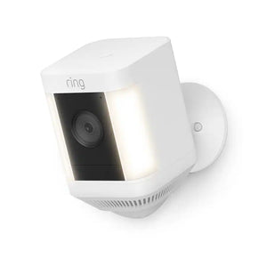 Ring Spotlight Cam Plus Outdoor/Indoor Wireless 1080p Battery Surveillance Camera - White