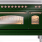ILVE Nostalgie II 48" Induction Range with Element Stove and Electric Oven in Emerald Green with Copper Trim, UPI486NMPEGP