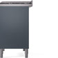 ILVE Nostalgie II 40" Dual Fuel Natural Gas Range in Blue Grey with Copper Trim, UPD40FNMPBGP