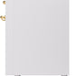 ILVE Nostalgie II 60" Dual Fuel Propane Gas Range in White with Brass Trim, UP60FSNMPWHGLP