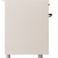 ILVE Nostalgie II 60" Dual Fuel Propane Gas Range in Antique White with Bronze Trim, UP60FSNMPAWBLP