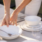Fable Classic Dinnerware Set in Speckled White