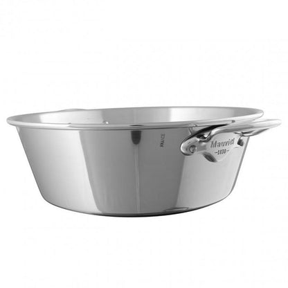Mauviel 1830 M'PASSION Stainless Steel Jam Pan With Stainless Steel Handles, 10.5-Qt