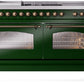 ILVE Nostalgie II 60" Dual Fuel Propane Gas Range in Emerald Green with Bronze Trim, UP60FSNMPEGBLP