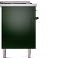 ILVE Nostalgie II 60" Dual Fuel Propane Gas Range in Emerald Green with Bronze Trim, UP60FSNMPEGBLP