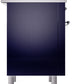 ILVE Nostalgie II 36" Induction Range with Element Stove and Electric Oven in Blue with Chrome Trim, UPI366NMPMBC