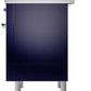 ILVE Nostalgie II 36" Induction Range with Element Stove and Electric Oven in Blue with Chrome Trim, UPI366NMPMBC