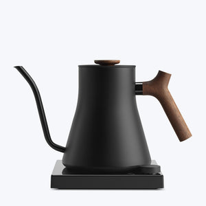 Fellow Stagg EKG Pro Studio Electric Kettle in Matte Black with Walnut Accents | Studio Edition