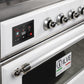 ILVE Majestic II 36" Dual Fuel Natural Gas Range in White with Chrome Trim, UM09FDNS3WHC