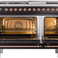 ILVE Nostalgie II 48" Dual Fuel Propane Gas Range in Black with Copper Trim, UP48FNMPBKPLP