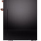 ILVE Nostalgie II 48" Dual Fuel Propane Gas Range in Black with Copper Trim, UP48FNMPBKPLP