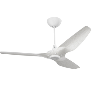 Big Ass Fans Haiku Covered Outdoor Ceiling Fan with Driftwood Blade and White Motor