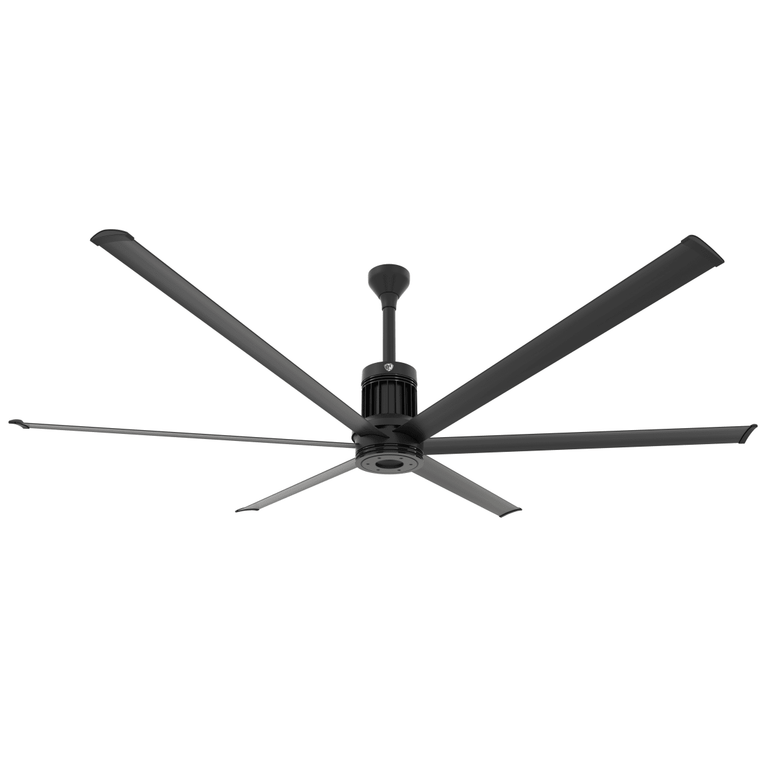 Big Ass Fans i6 96" Ceiling Fan in Black, Downrod 12", Covered Outdoors
