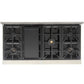 Kucht Professional 48" 6.7 cu. ft. Propane Gas Range in Stainless Steel with Black Accents, KFX480/LP-K