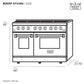 Kucht Professional 48" 6.7 cu. ft. Propane Gas Range in Stainless Steel with Black Accents, KFX480/LP-K