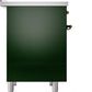ILVE Nostalgie II 40" Induction Range with Element Stove and Electric Oven in Emerald Green with Bronze Trim, UPDI406NMPEGB