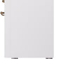 ILVE Nostalgie II 36" Dual Fuel Propane Gas Range in White with Bronze Trim, UP36FNMPWHBLP
