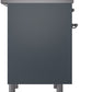 ILVE Nostalgie II 40" Dual Fuel Propane Gas Range in Blue Grey with Chrome Trim, UPD40FNMPBGCLP