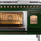 ILVE Nostalgie II 48" Dual Fuel Propane Gas Range in Emerald Green with Bronze Trim, UP48FNMPEGBLP