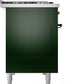ILVE Nostalgie II 48" Dual Fuel Propane Gas Range in Emerald Green with Bronze Trim, UP48FNMPEGBLP