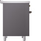 ILVE Nostalgie II 40" Induction Range with Element Stove and Electric Oven in Matte Graphite with Bronze Trim, UPDI406NMPMGB