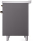 ILVE Nostalgie II 40" Induction Range with Element Stove and Electric Oven in Matte Graphite with Bronze Trim, UPDI406NMPMGB
