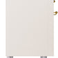 ILVE Nostalgie II 36" Induction Range with Element Stove and Electric Oven in Antique White with Brass Trim, UPI366NMPAWG