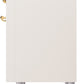 ILVE Nostalgie II 36" Induction Range with Element Stove and Electric Oven in Antique White with Brass Trim, UPI366NMPAWG