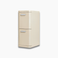 Caraway 45L 2-Drawer Recycling Bin in Cream